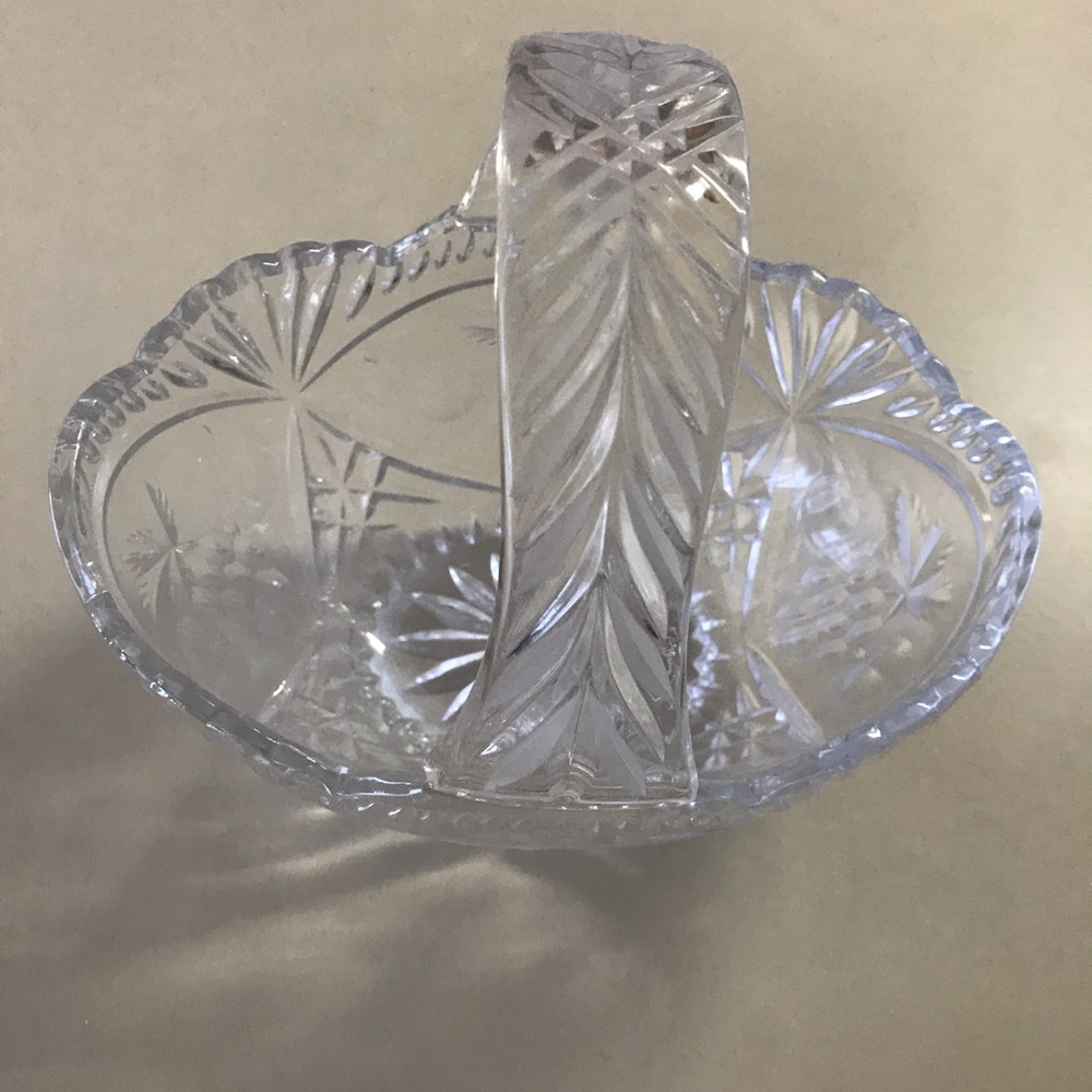 Cut glass crystal vase